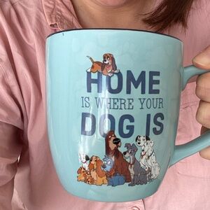 Disney pups HOME IS WHERE YOUR DOG IS, blue mug
